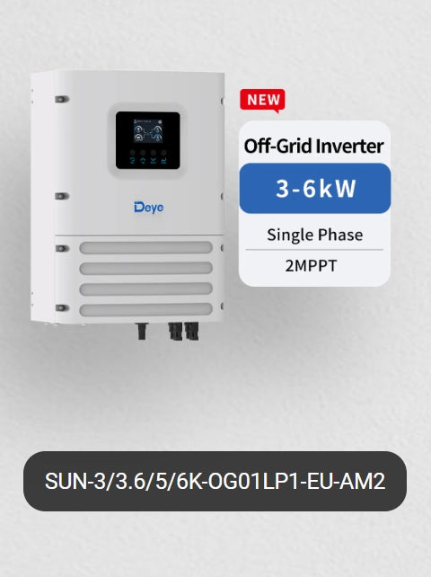 Deye 3KW 3.6KW 5KW 6KW Off Grid Inverter SUN-3/3.6/5/6K-OG01LP1-EU-AM2