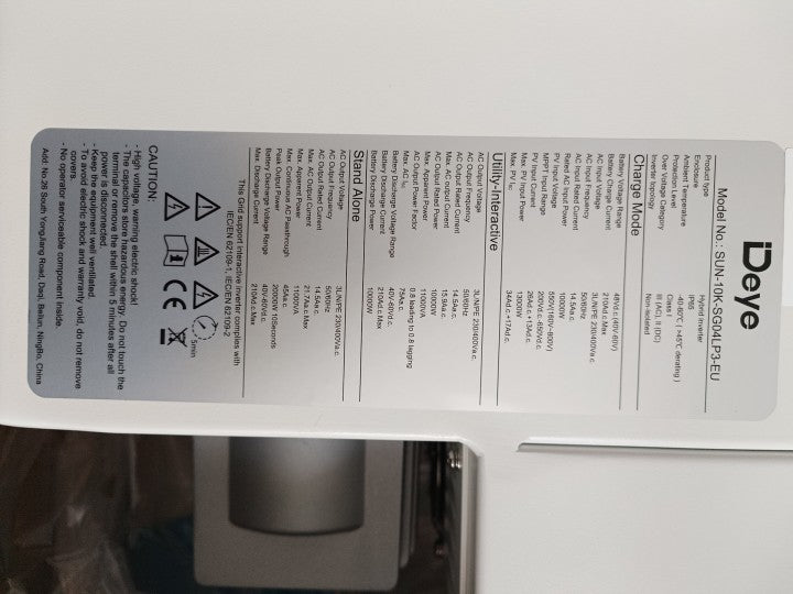 Deye 5KW 6KW 8KW 10KW 12KW Hybrid Inverter SUN-5/6/8/10/12K-SG04LP3-EU