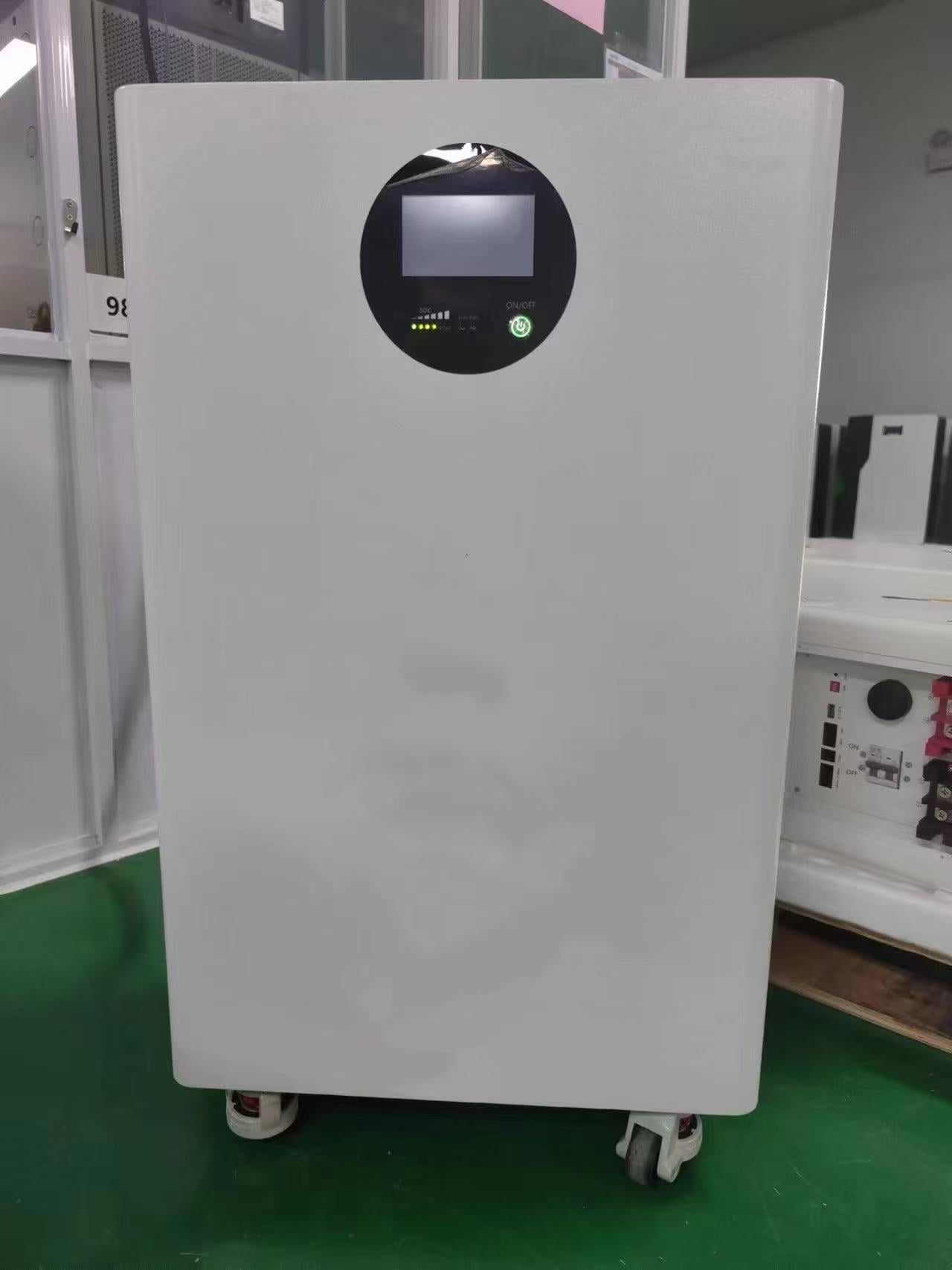 51.2V 280Ah 314Ah 14kwh 16kwh Roller Lithium Battery With Wheel White